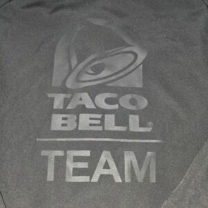 TACO BELL Black Warm EMPLOYEE SOFT SHELL JACKET Crew Work Zip Coat Size Medium